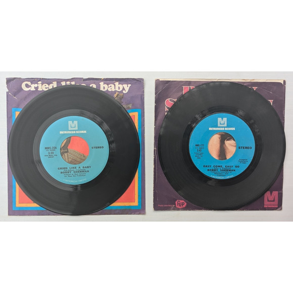 Bobby Sherman Vinyl Record 7" Lot Of 4 - Picture 3 of 6